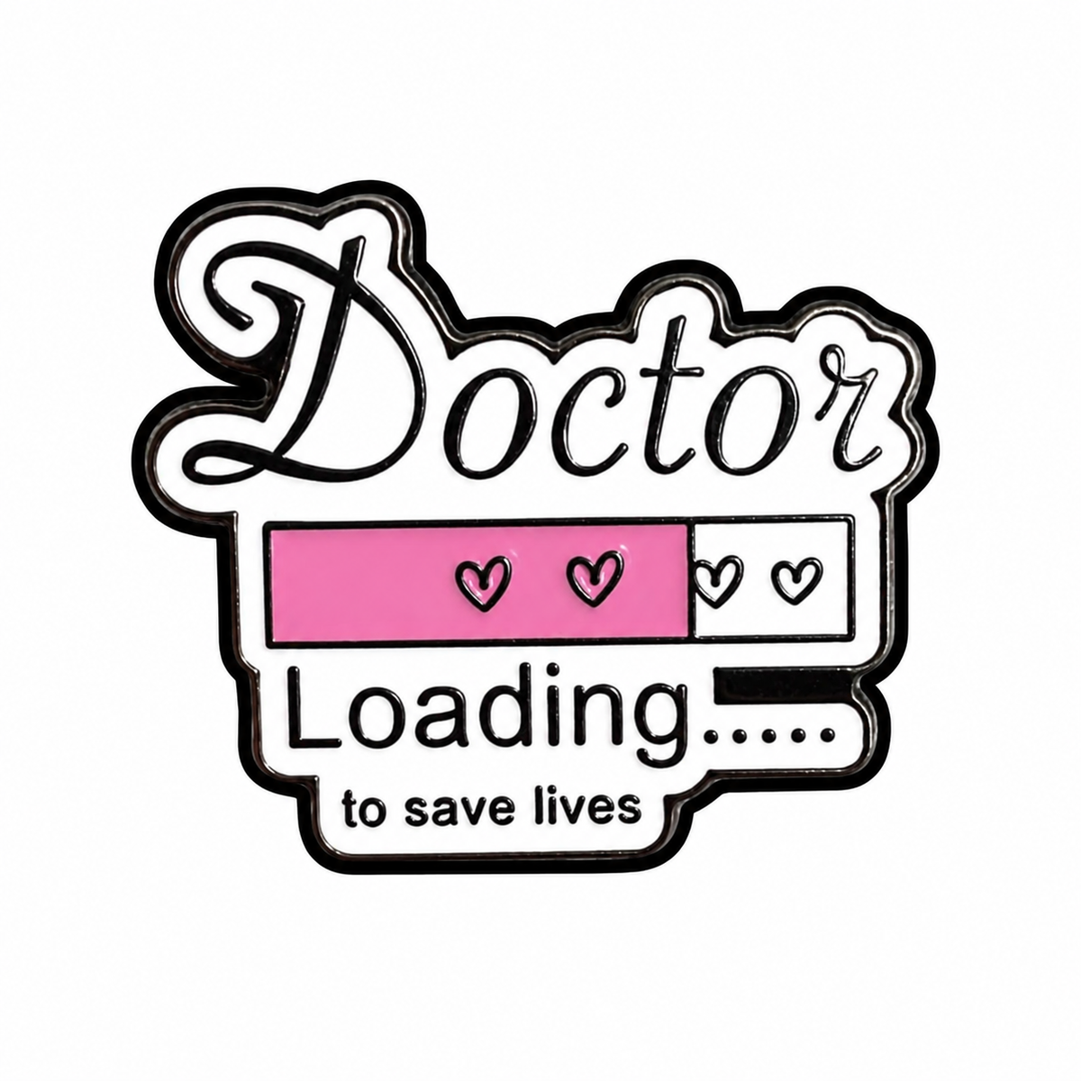 Doctor Loading - Metal Phone Charm Sticker / Aesthetic Phone Accessories