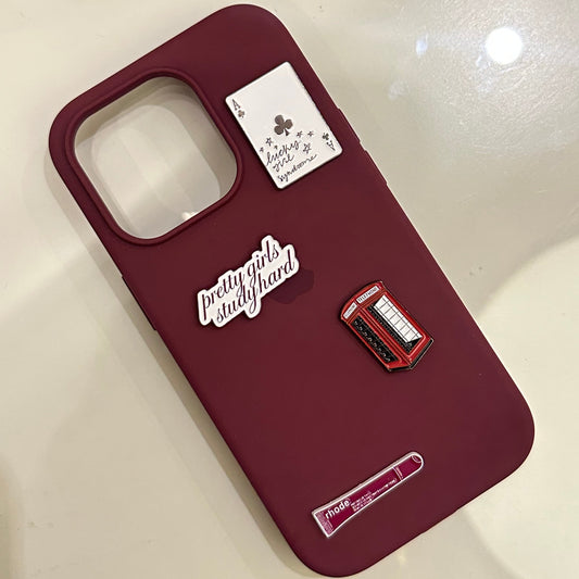 London Phone Booth - Metal Phone Charm Sticker / Aesthetic Phone Accessories