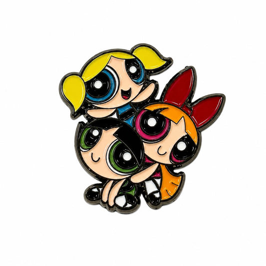 Power Puff Girls - Metal Phone Charm Sticker / Aesthetic Phone Accessories