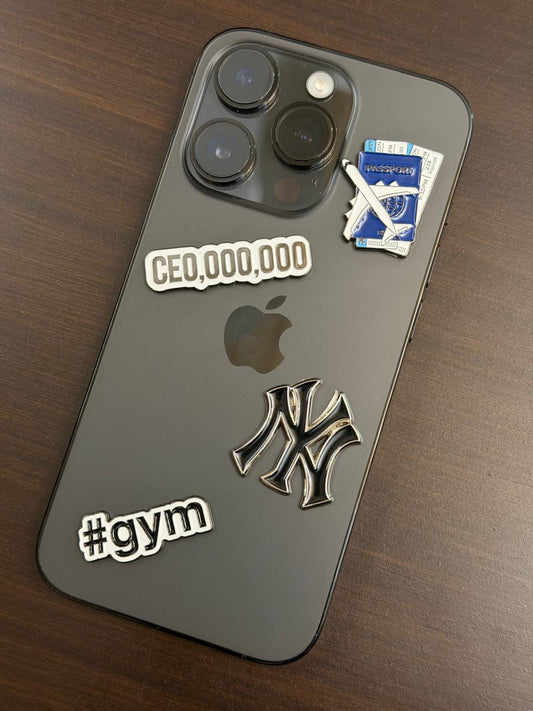 NY - Metal Phone Charm Sticker / Aesthetic Phone Accessories