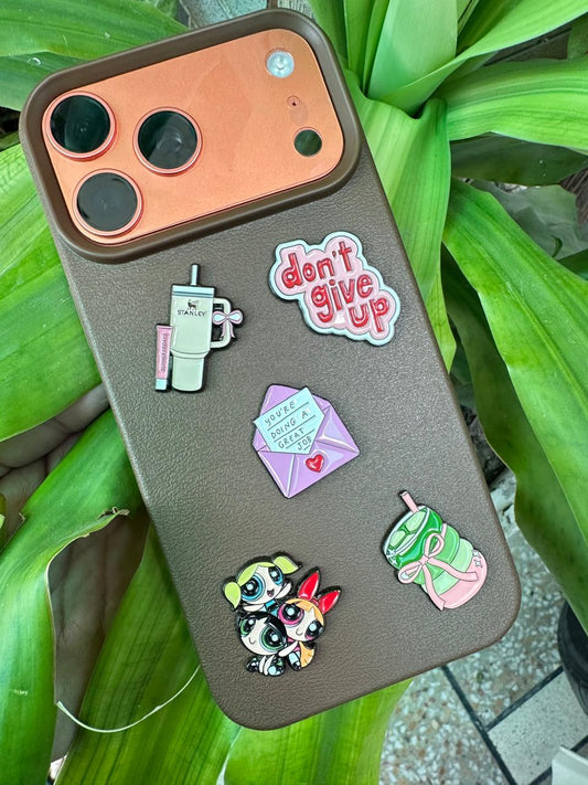 Stanley Tumbler with Summer Fridays - Metal Phone Charm Sticker / Aesthetic Phone Accessories