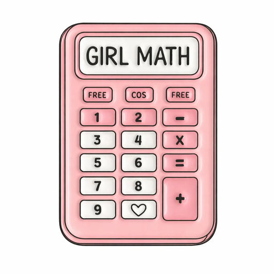 Girl Math - Metal Phone Charm Sticker / Aesthetic Phone Accessories