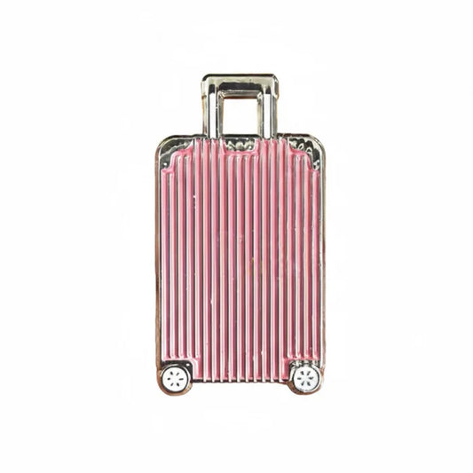 Pink Luggage - Metal Phone Charm Sticker / Aesthetic Phone Accessories