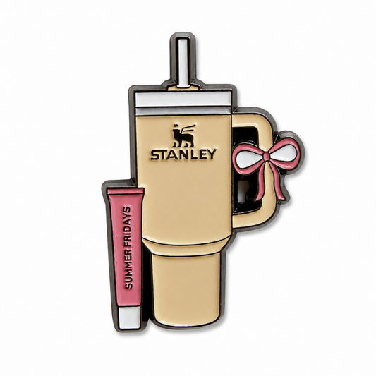 Stanley Tumbler with Summer Fridays - Metal Phone Charm Sticker / Aesthetic Phone Accessories