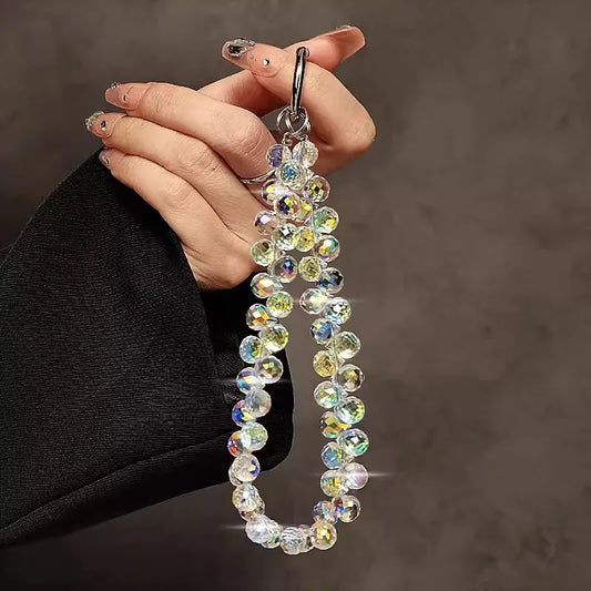 Crystal Phone Charm Strap- Clear